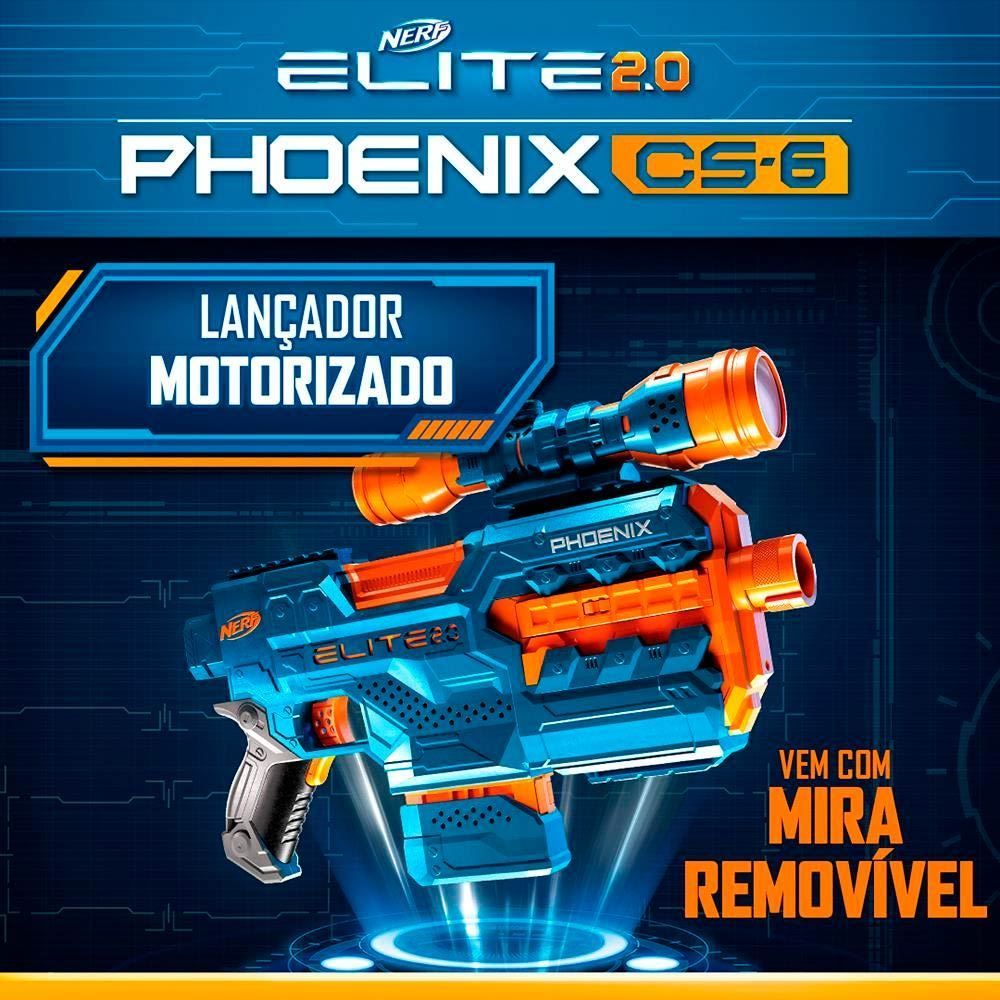 Lançador De Dardos Nerf Elite 2.0 Phoenix Cs-6 Hasbro - E9962
