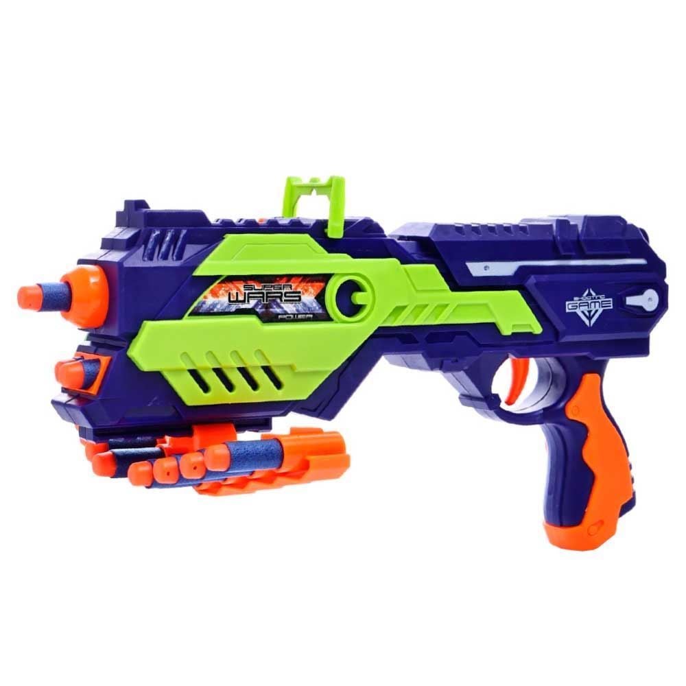 Lançador De Dardos Super Wars Azul Havan Toys - HBR0298