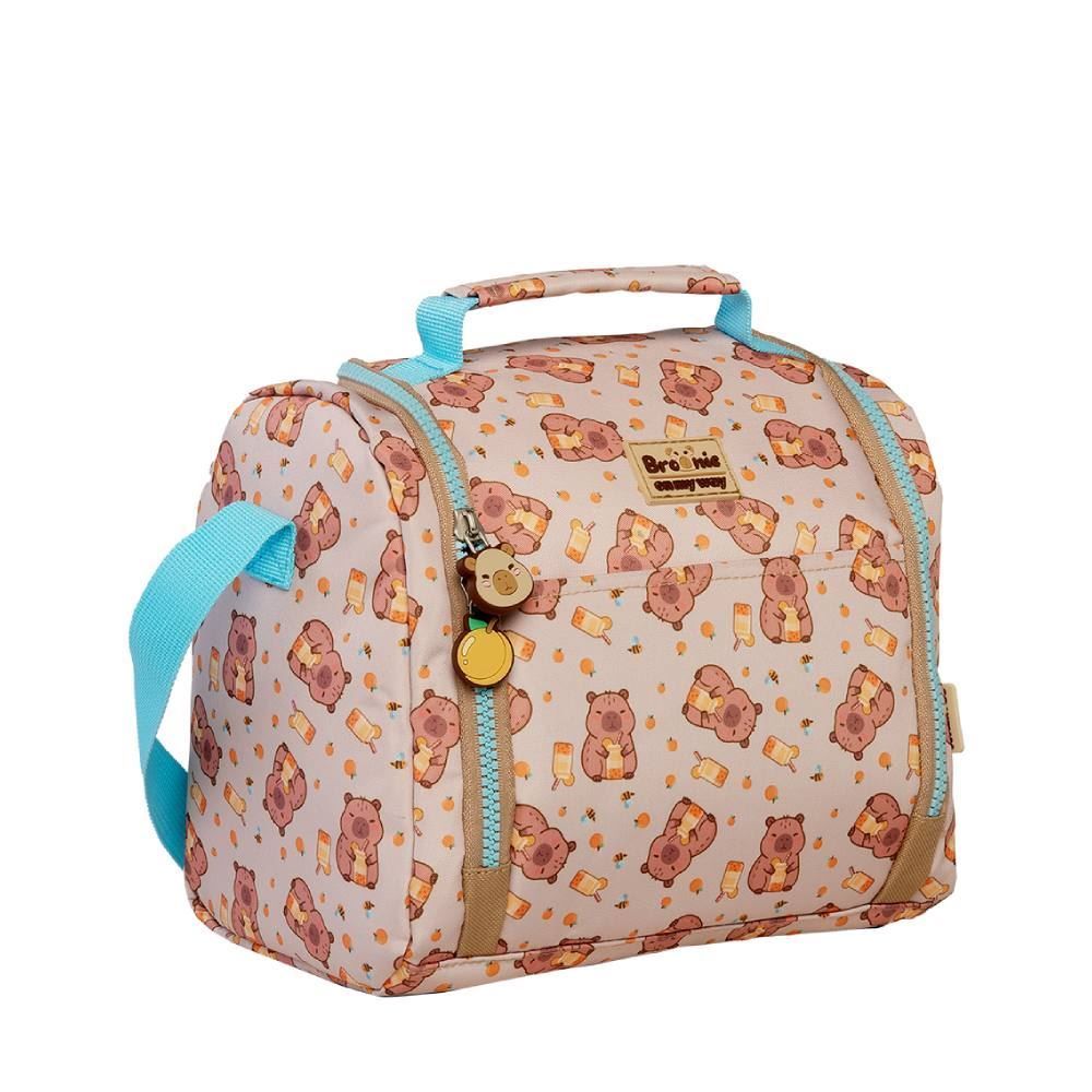 Lancheira Escolar Infantil Brownie Capivara Xeryus - Marrom