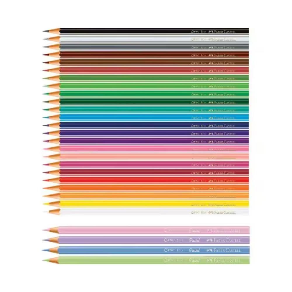 Lápis de Cor 24 Cores e 4 Cores Pastel Faber Castell - 120124+4P