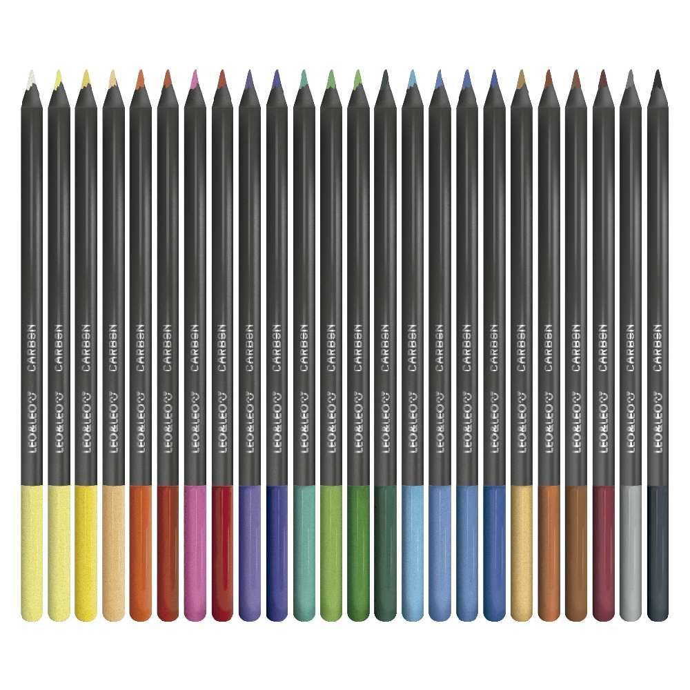 Lápis de Cor Carbon Line Leo&Leo 24 Cores - 4431
