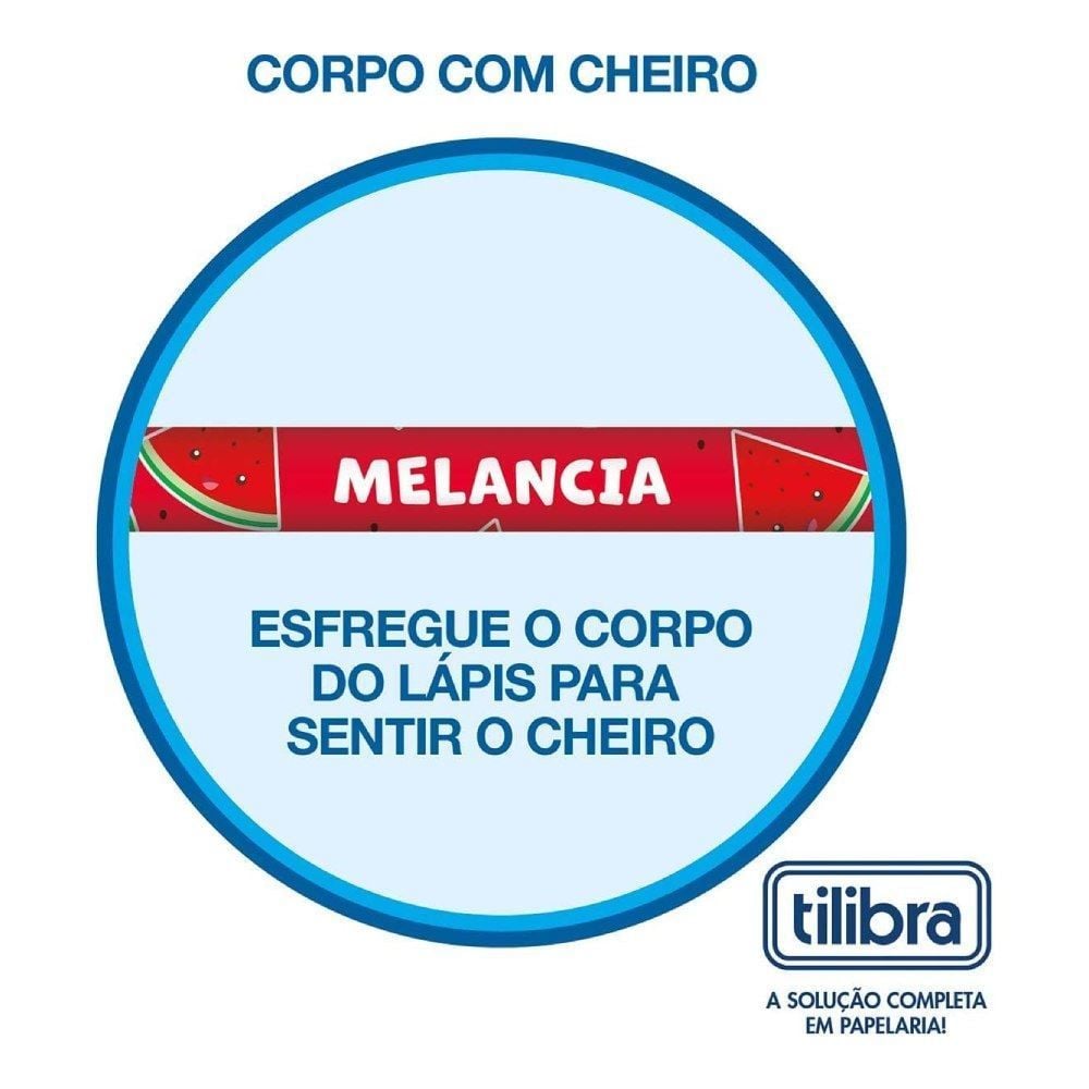 Lápis de Cor com Cheirinho 8 Cores Tilibra - 8 Unidades