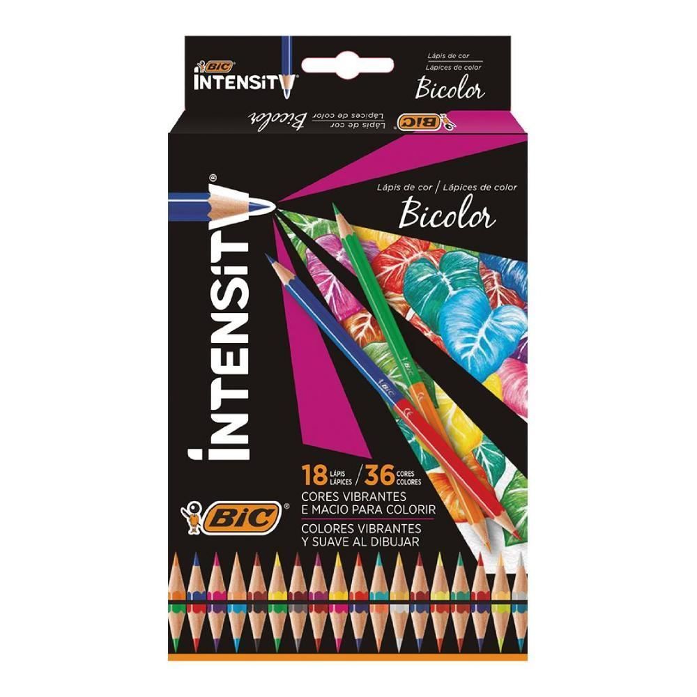Lápis de Cor Intensity Bicolor Bic 18 Unidades - 505407
