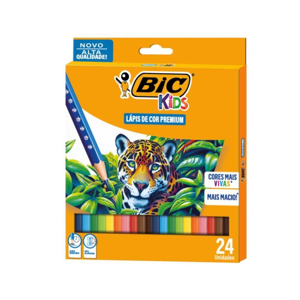 Lápis De Cor Premium Kids Bic - 24 Cores