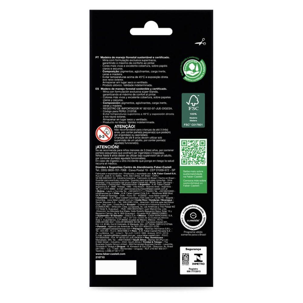 Lápis de Cor Supersoft Faber Castell 12 Cores - 210710