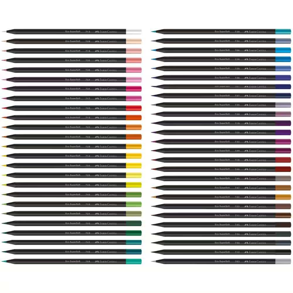 Lápis de Cor Supersoft Faber Castell 50 Cores - 210750