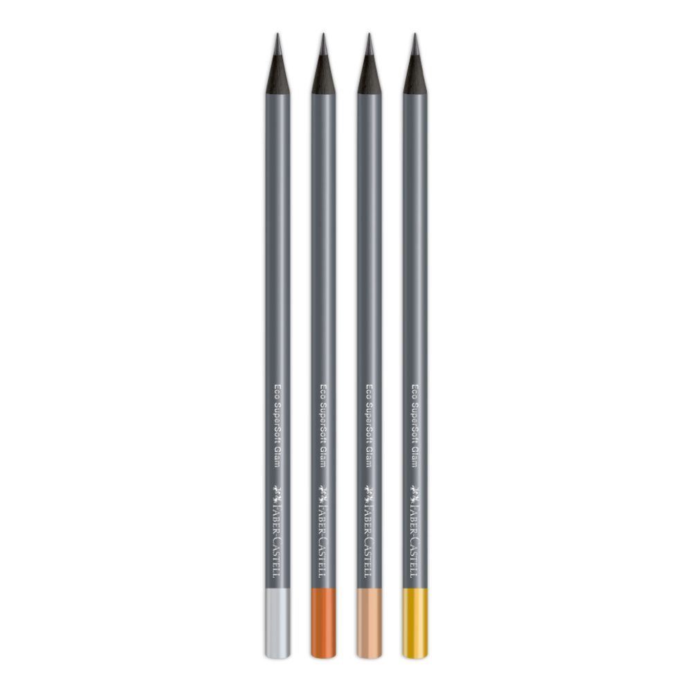 Lápis Grafite Supersoft Glam 4 Unidades Faber Castell - SM/907SOFTGLAM
