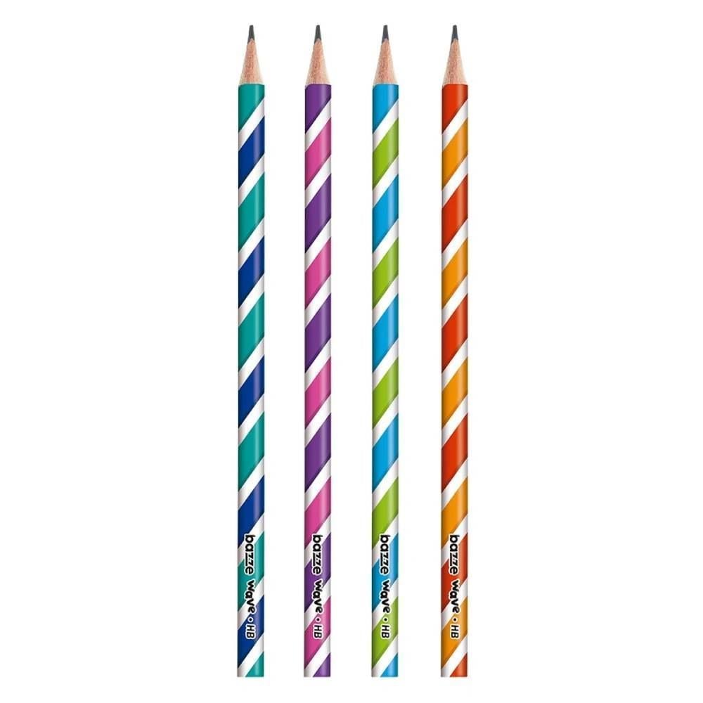 Lápis Grafite Wave Fun Bazze - 4 Unidades