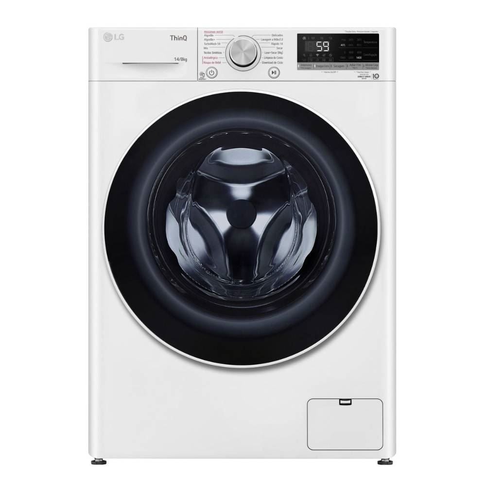 Lava e Seca LG 14kg Smart Branca com Inteligência Artificial VC4