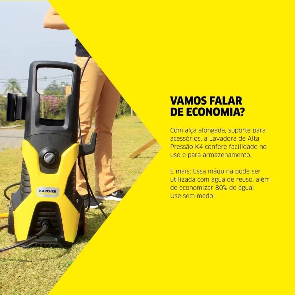 Lavadora de Alta Pressão Karcher K4 New Motor 1700w 1885psi
