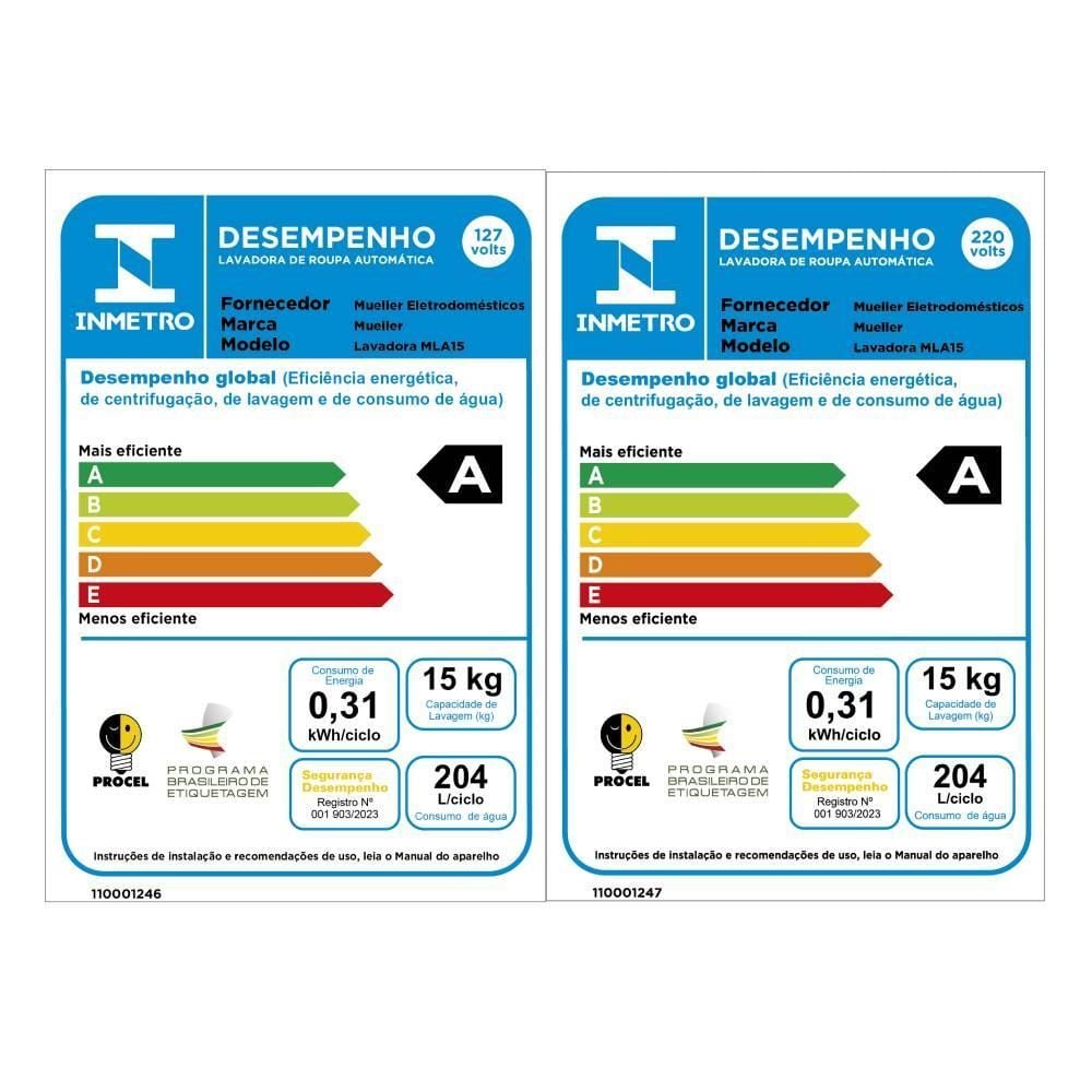 Lavadora de Roupa Mueller 15kg Automática Ultracentrifugação MLA15