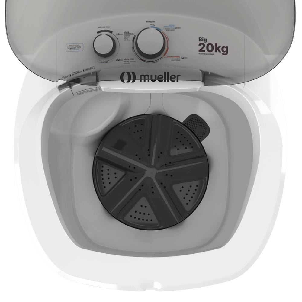 Lavadora de Roupa Tanquinho Semiautomático Mueller 20kg Big