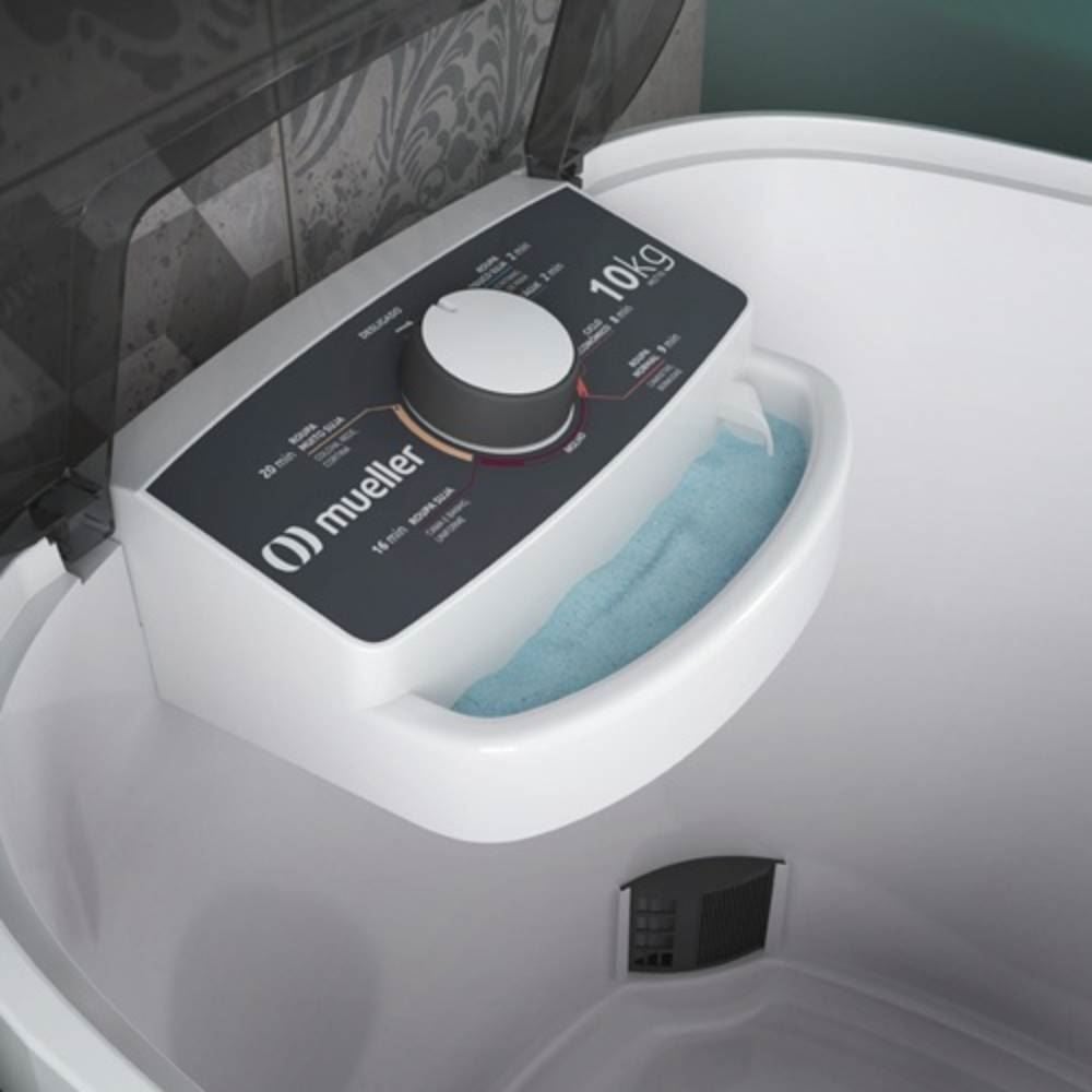 LAVADORA DE ROUPAS SEMIAUTOMÁTICA MUELLER MLT10B 10KG