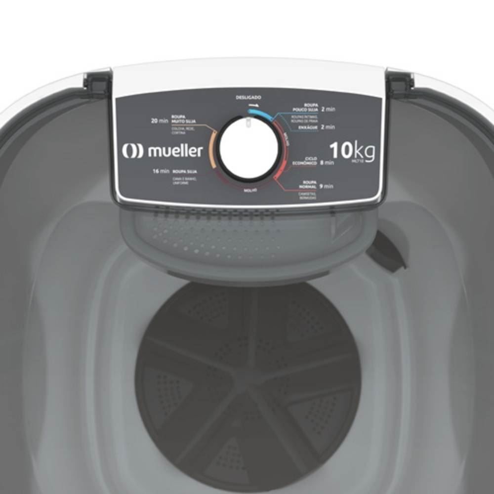 LAVADORA DE ROUPAS SEMIAUTOMÁTICA MUELLER MLT10B 10KG