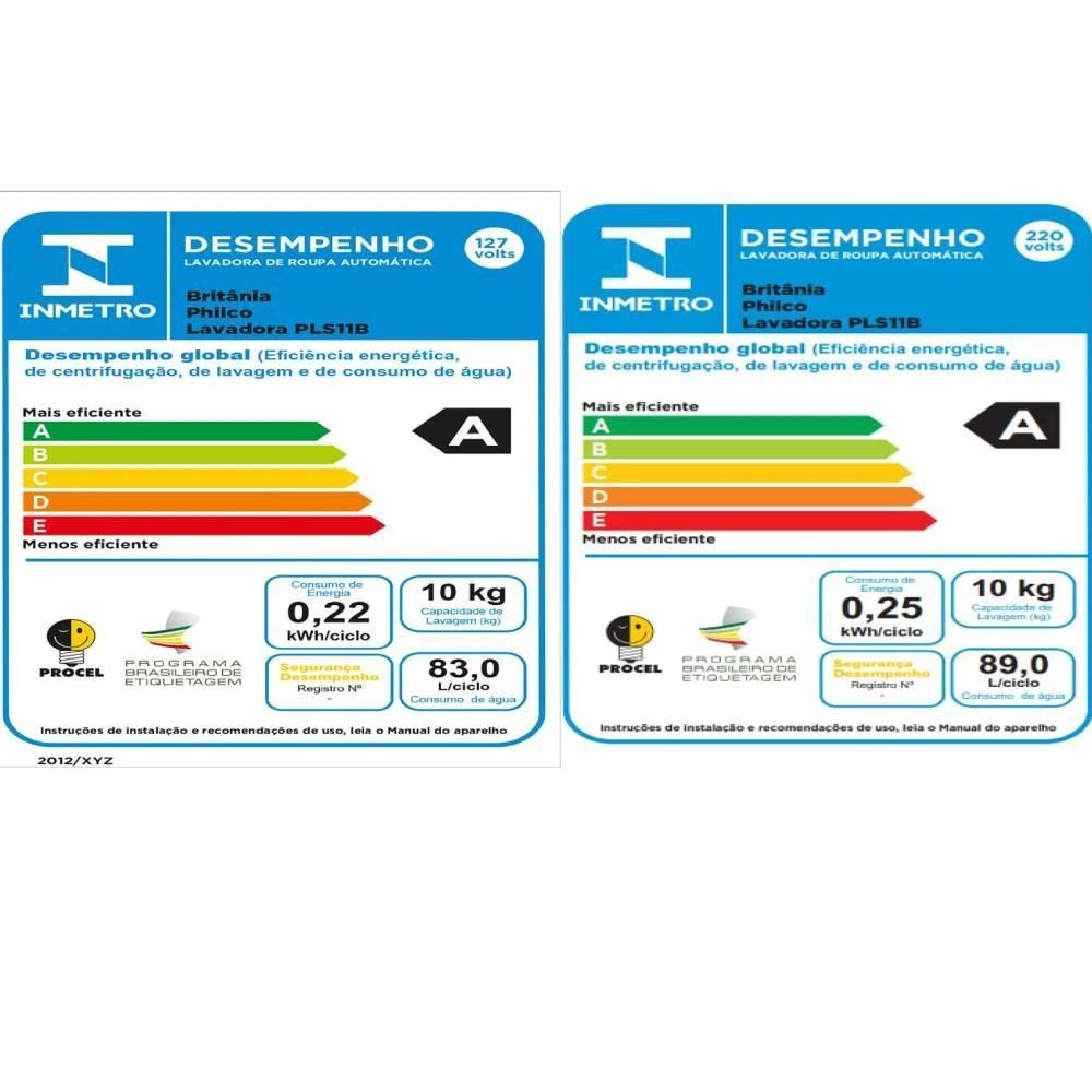 Lavadora e Secadora Philco 10KG Inverter 16 Programas PLS11B