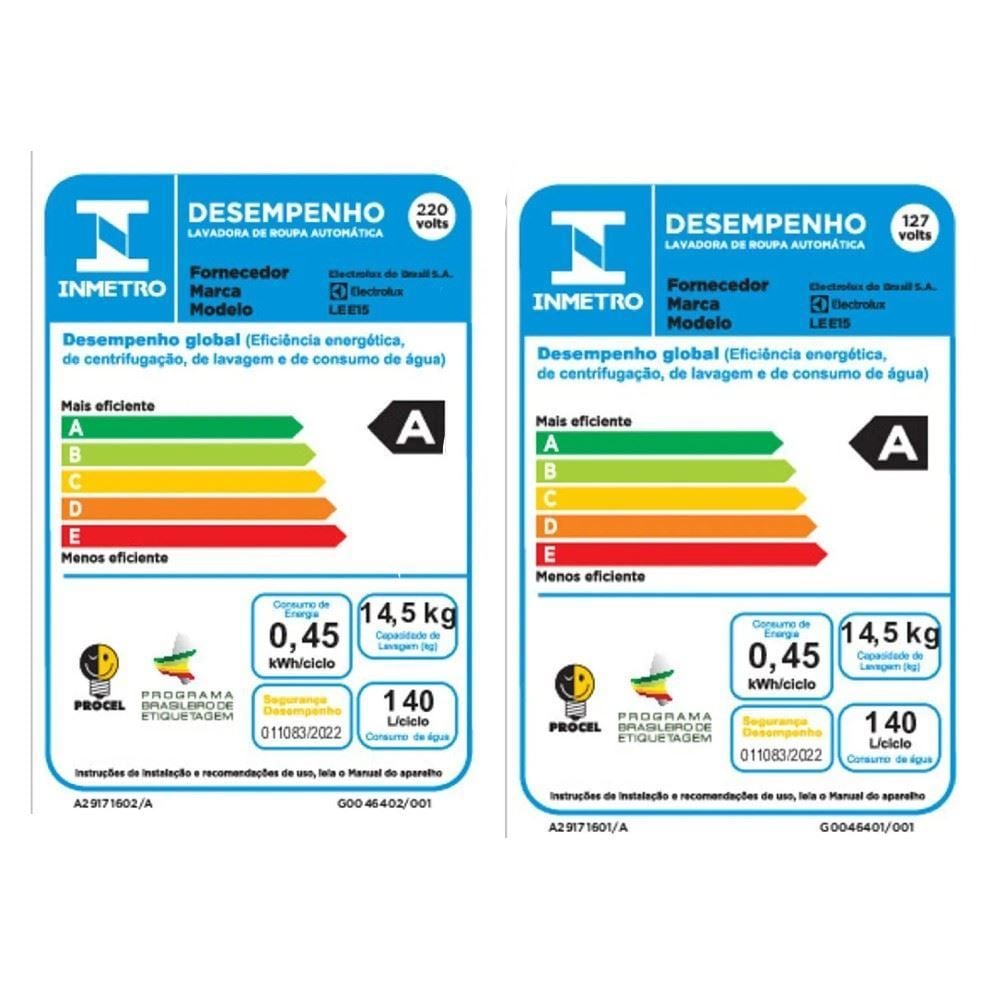 Máquina De Lavar Electrolux 14,5Kg LEE15
