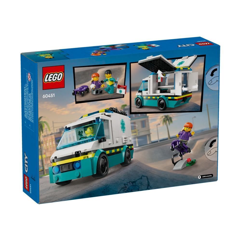Lego City Ambulância De Emergência - 60451