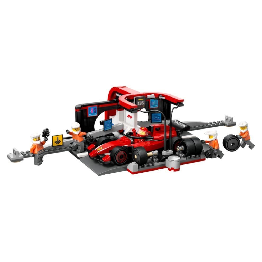 Lego City F1 Pit Stop Com Carro Ferrari - 60443