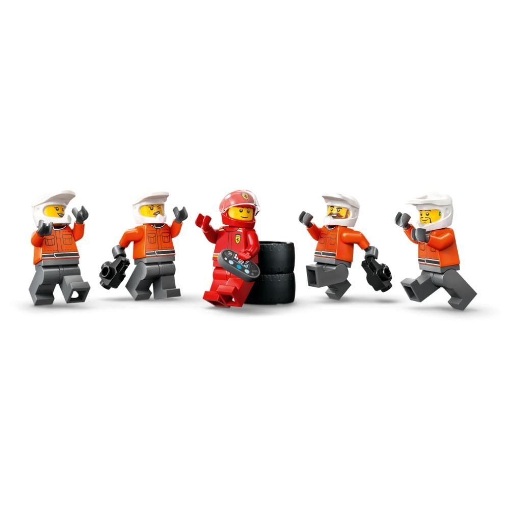 Lego City F1 Pit Stop Com Carro Ferrari - 60443