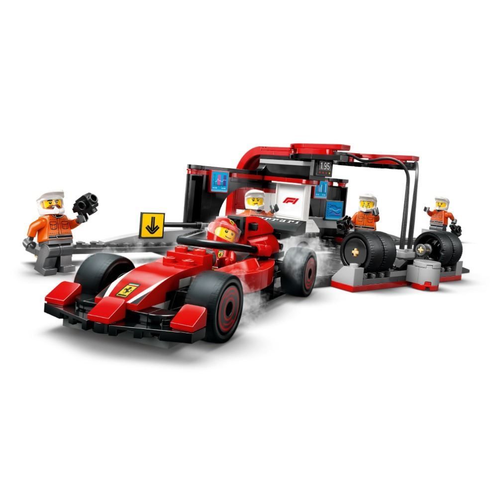 Lego City F1 Pit Stop Com Carro Ferrari - 60443