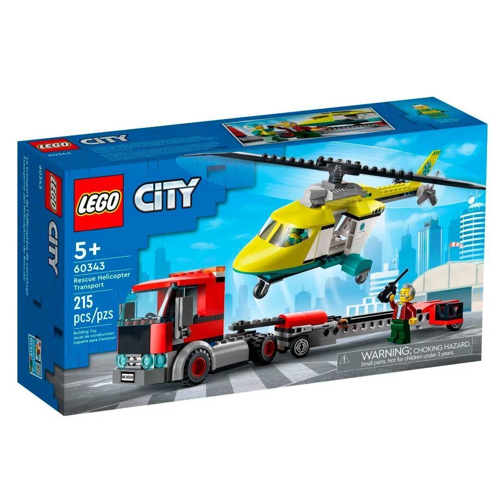 Lego City Transporte De Helicóptero De Salvamento - 60343
