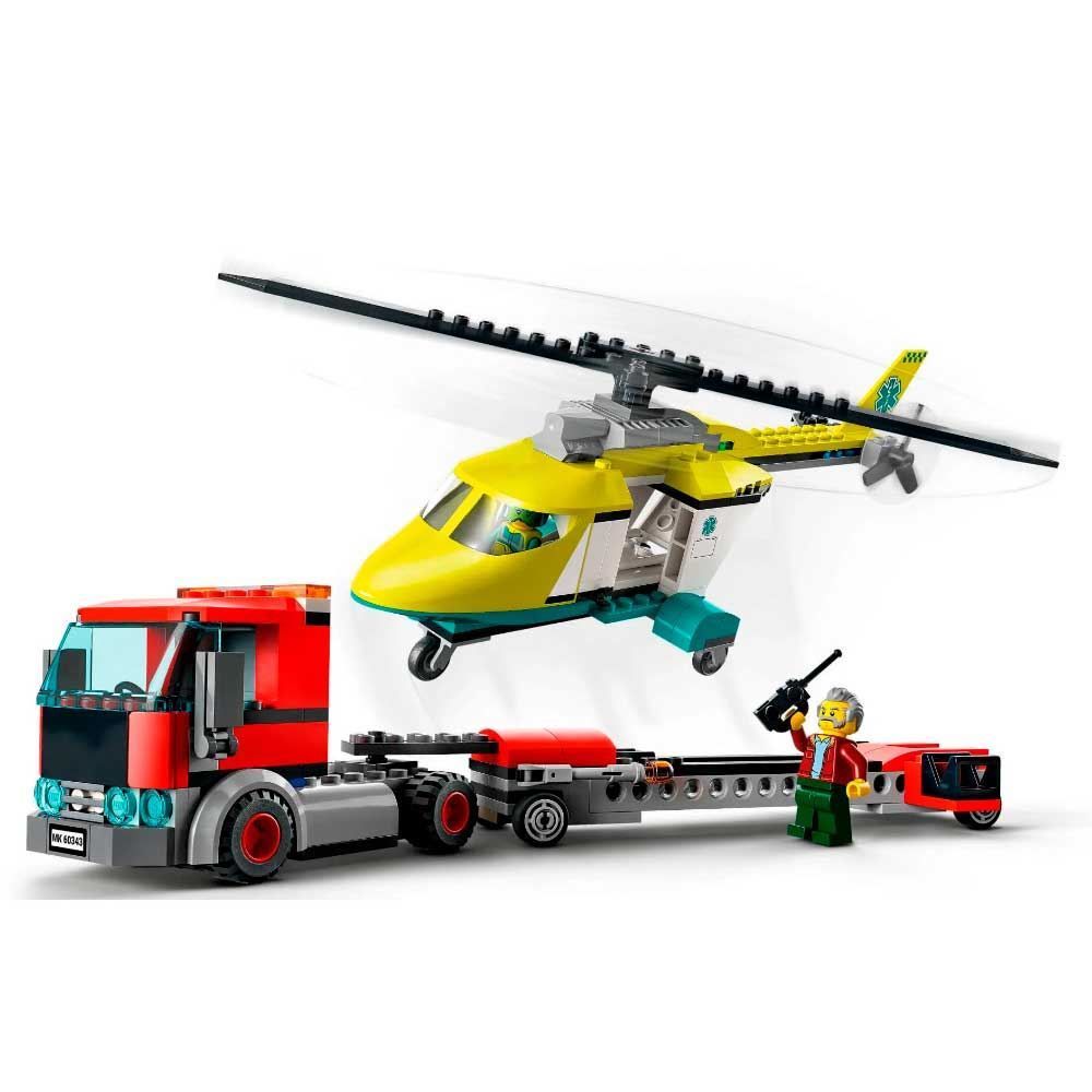 Lego City Transporte De Helicóptero De Salvamento - 60343