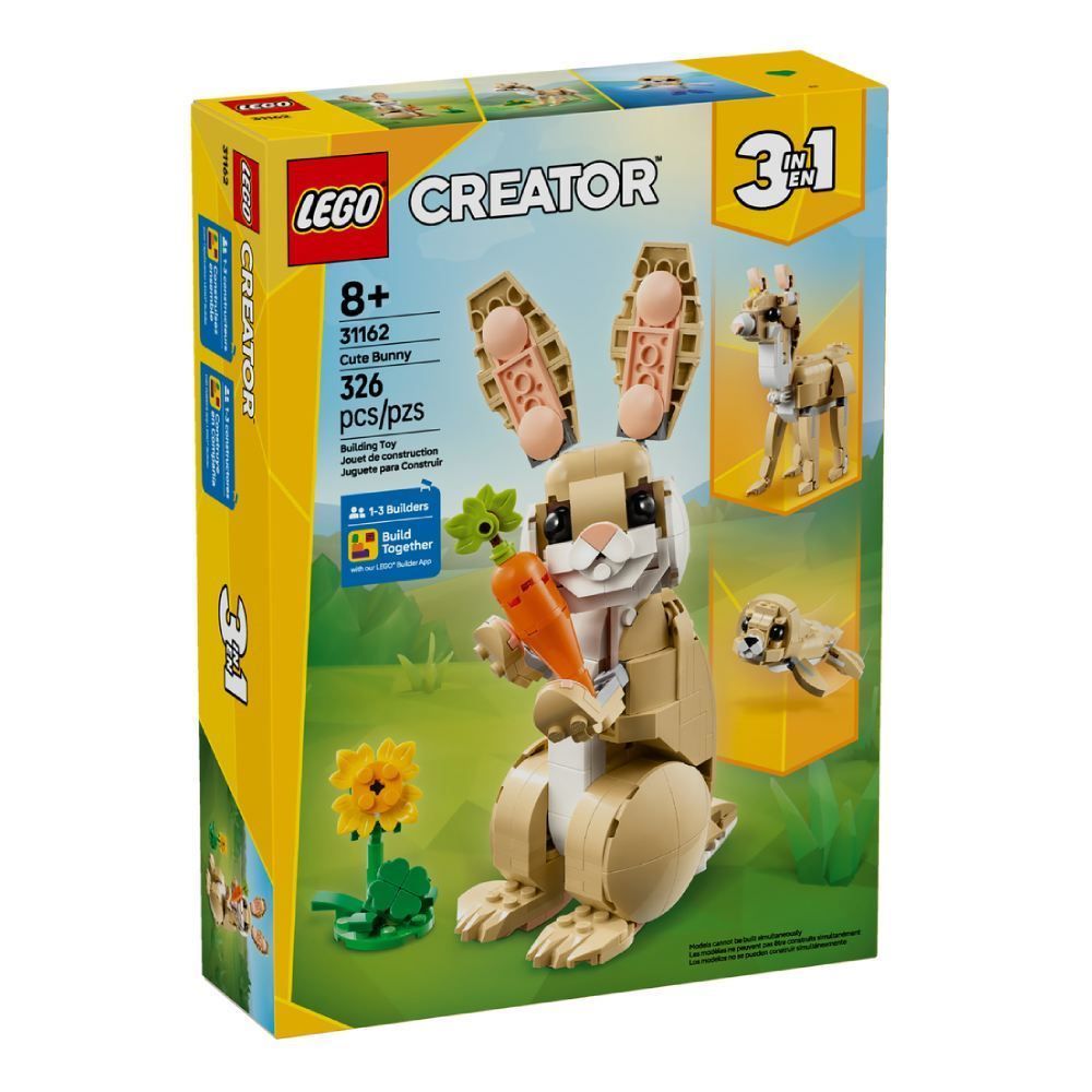 Lego Creator 3 em 1 Coelho Adorável - 326 peças
