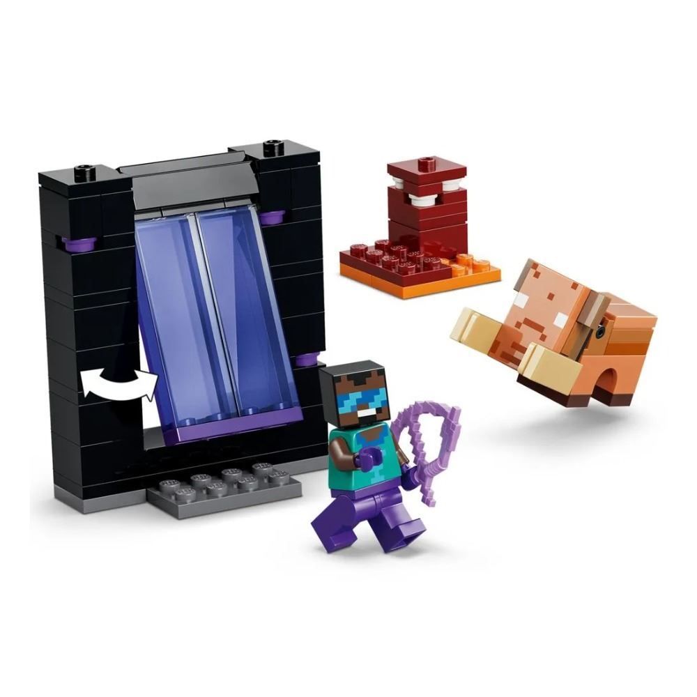 Lego Minecraft Jornada Ao Nether e Portal do End - 192 peças