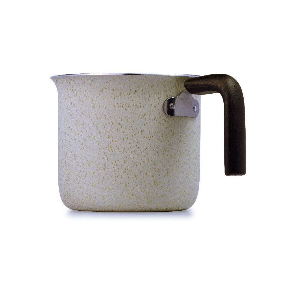 Leiteira Antiaderente Eko Multiflon 12 Cm - Bege