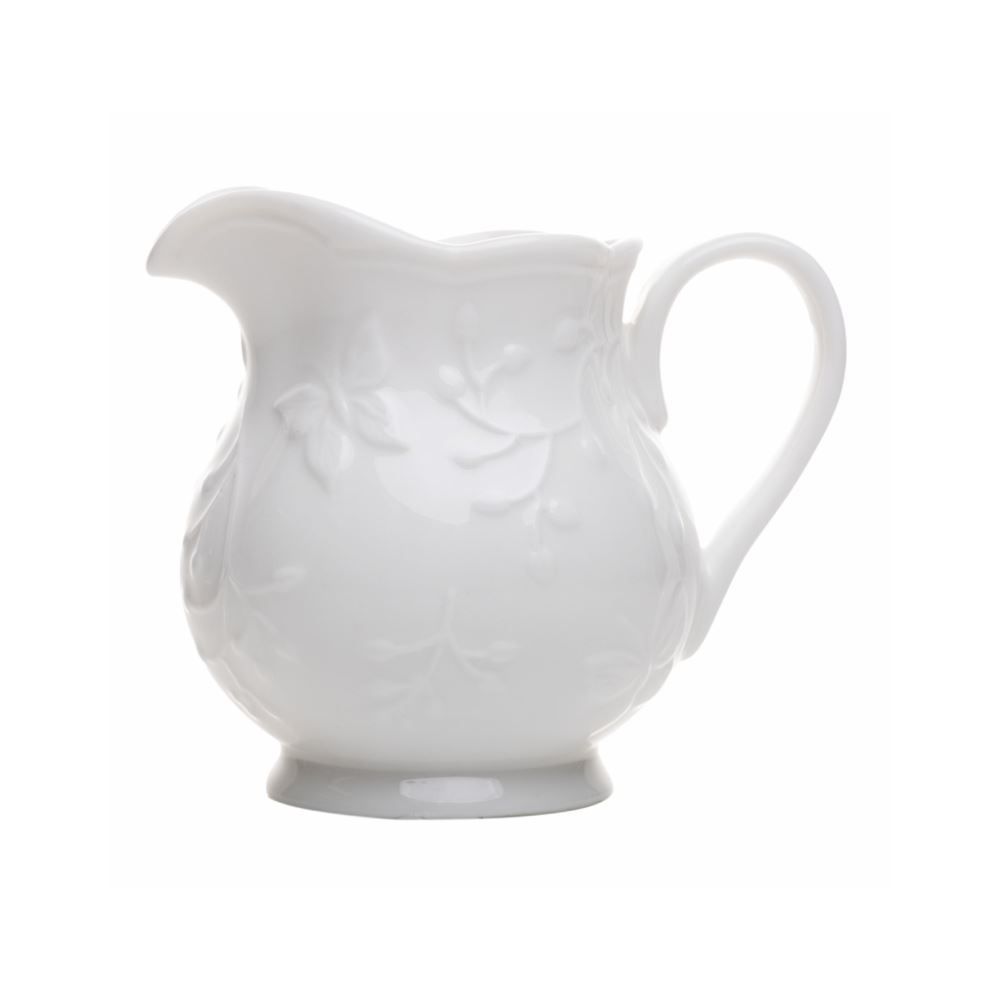 Leiteira De Porcelana Butterfly Lyor 250 Ml - Branco
