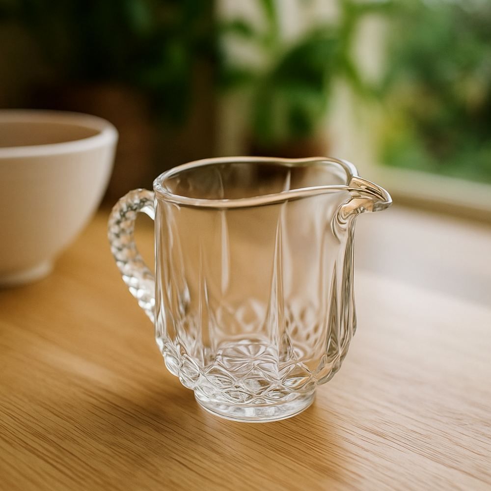 Leiteira De Vidro Diamante Lyor 200 Ml - Transparente