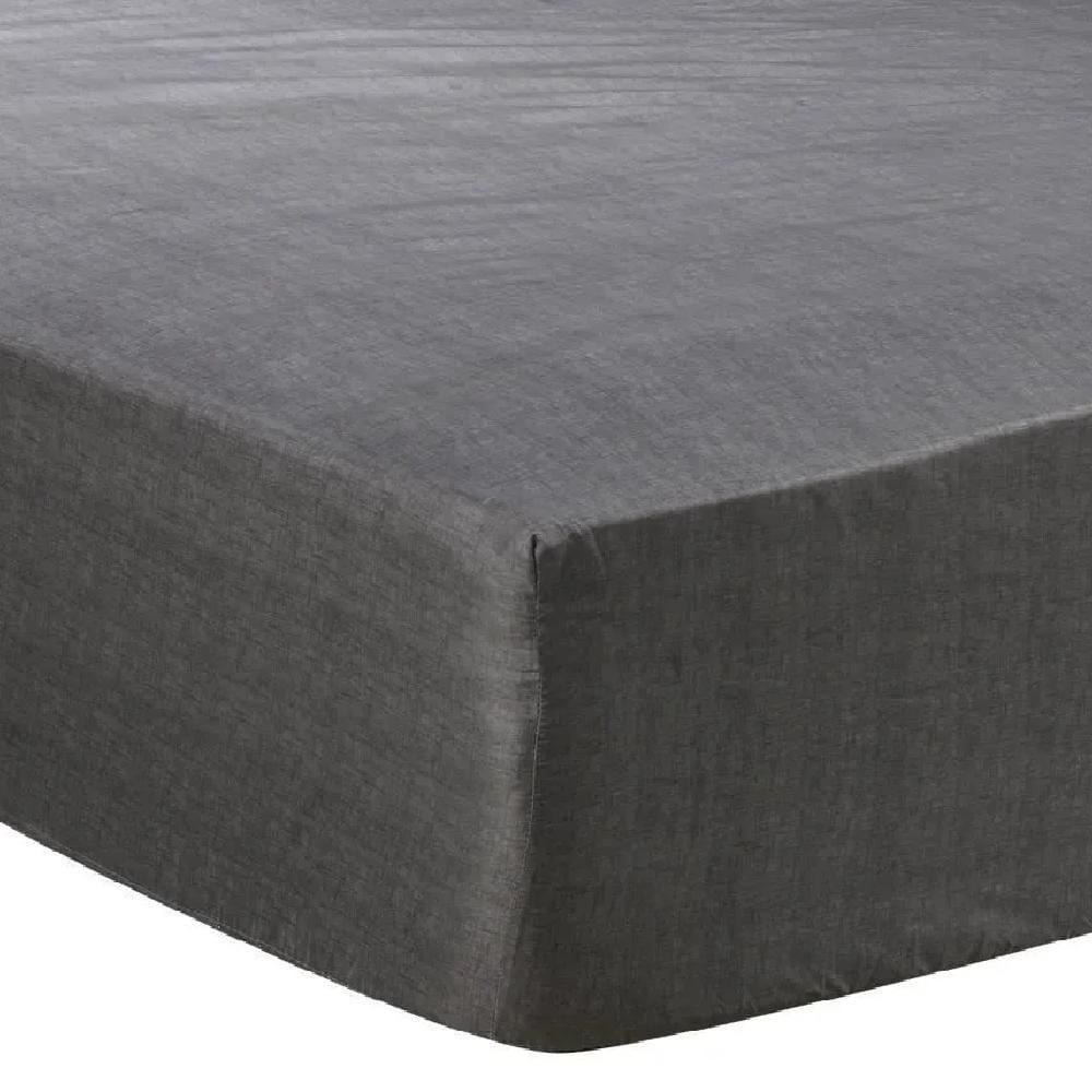 Lençol Avulso Queen Com Elástico 150 Fios Havan Casa - Artista Textura Cinza