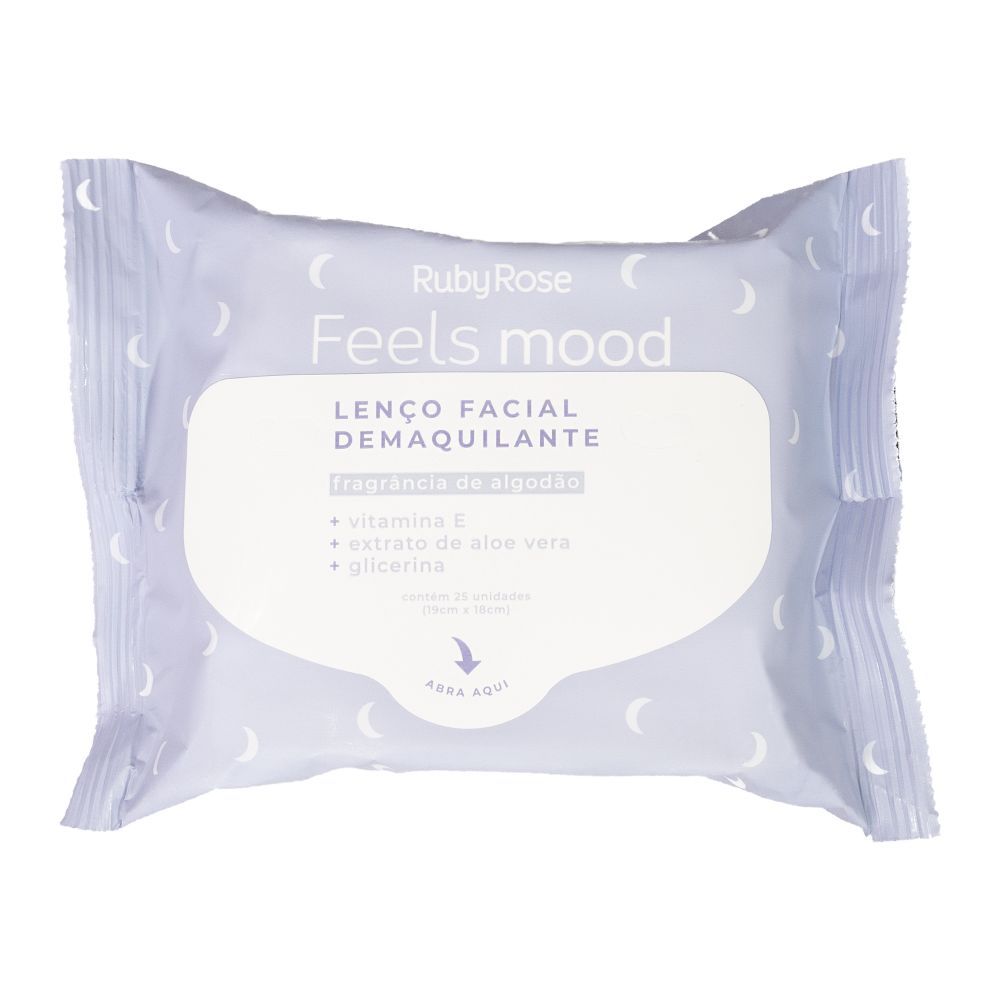 Lenço Demaquilante Mood Ruby Rose 25 Unidades