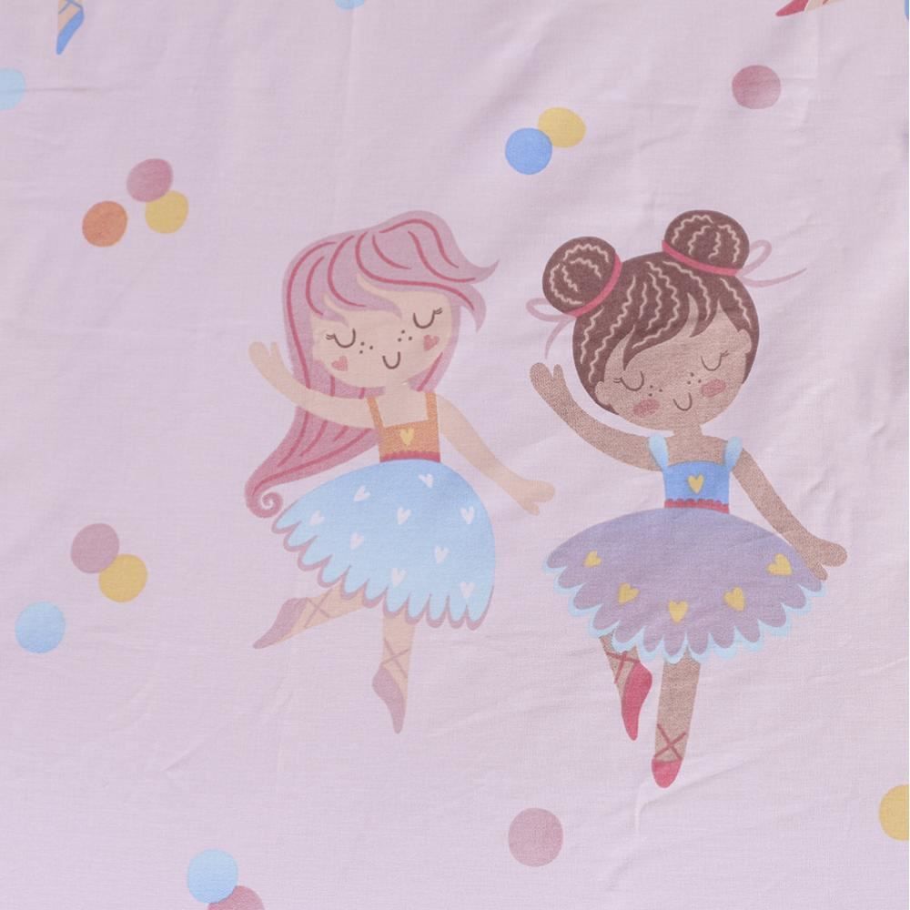 Lençol Avulso Casal Com Elástico Infantil Buona Fortuna - Bailarina