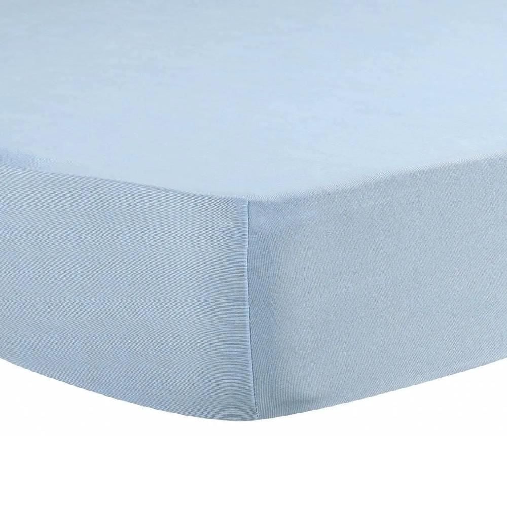 Lençol Avulso Casal Liso Slym Malha Solecasa 1 Pç - Azul Placido