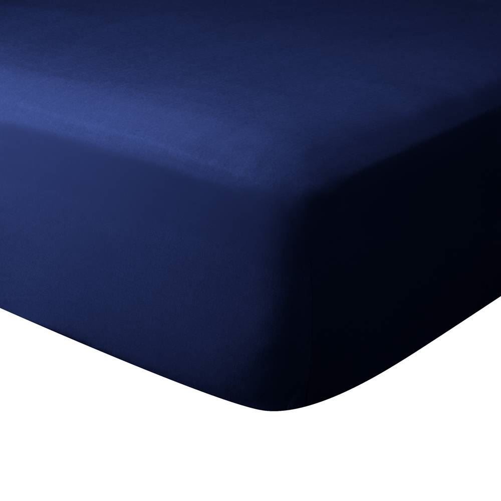 Lençol Avulso Casal Liso Slym Malha Solecasa 1 Pç - Azul Profundo 