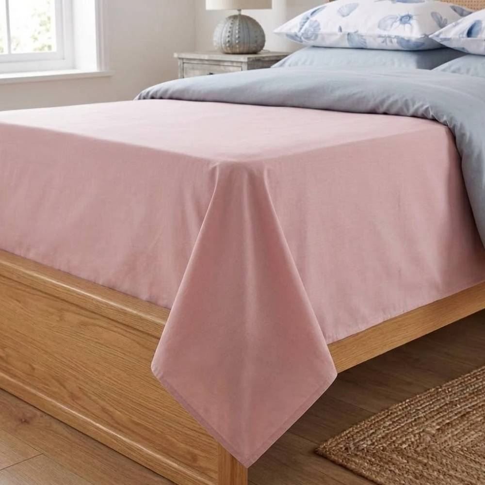 Lençol Avulso Casal Percal 100% Algodão Buona Fortuna - Rosa Velho