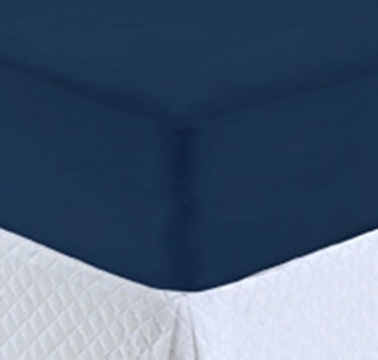 Lençol Avulso King Com Elástico Malha Slim Solecasa 1 Peça - AZUL PROFUNDO