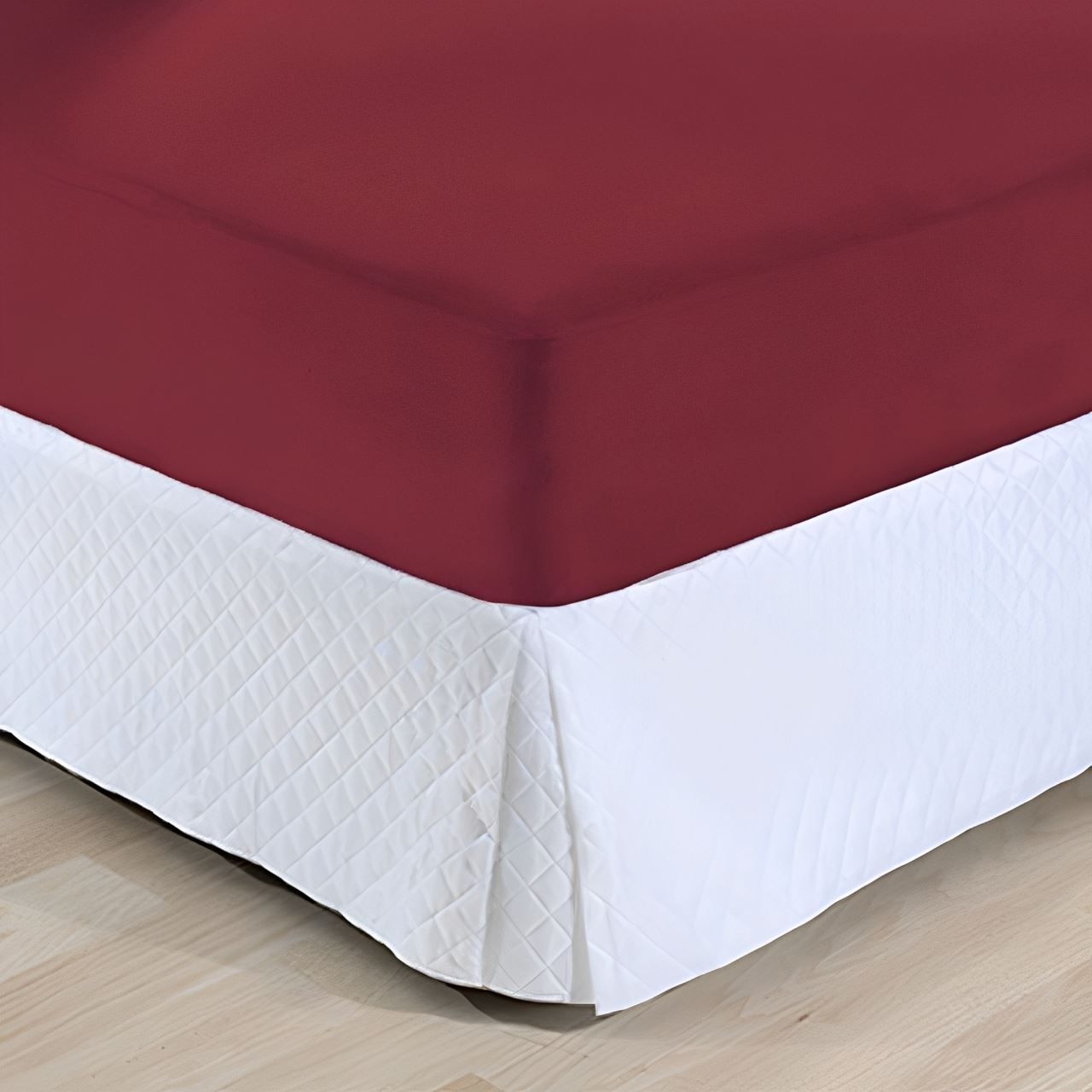 Lençol Avulso King Com Elástico Malha Slim Solecasa 1 Peça - Vinho Blondstone