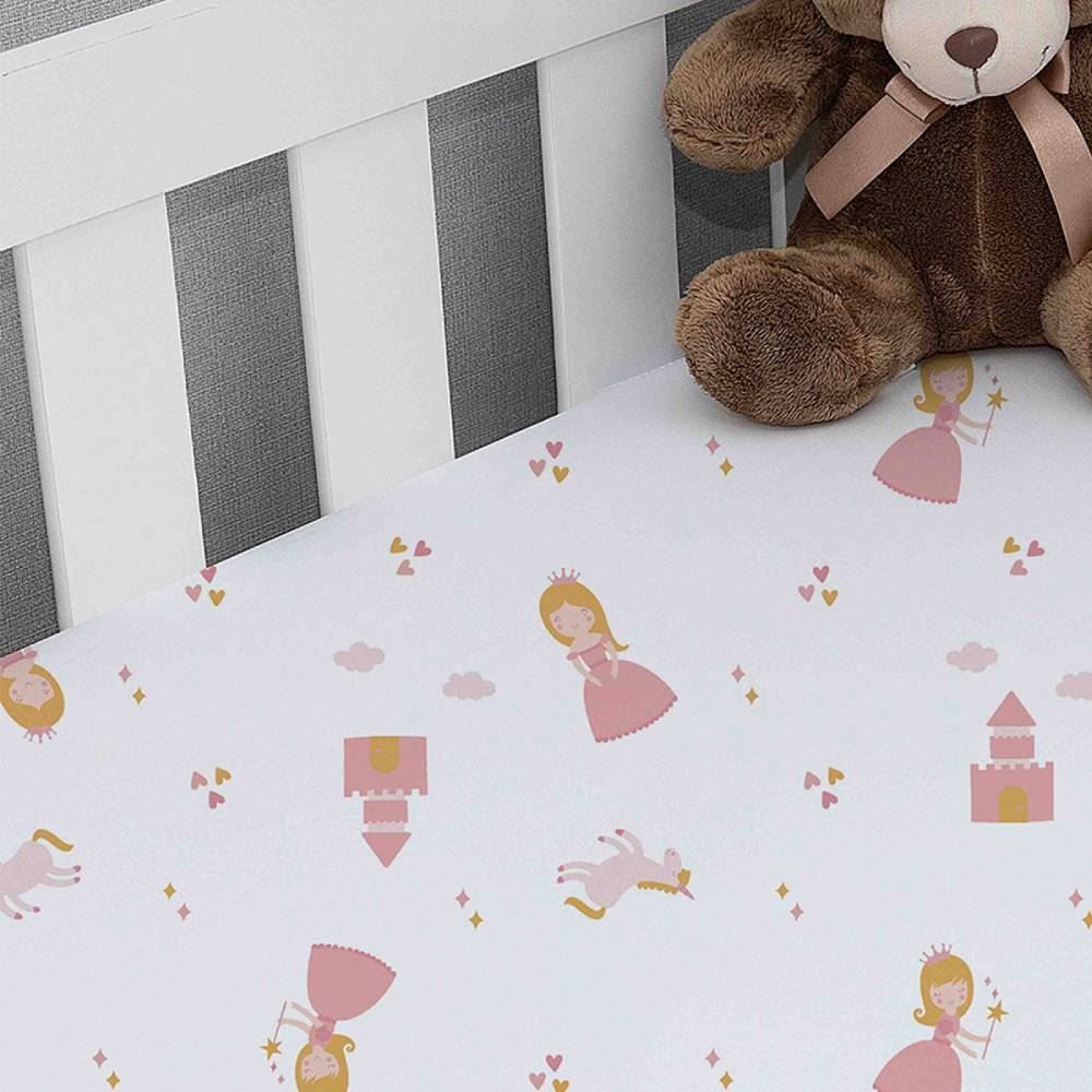 Lençol Infantil Avulso Para Berço Havan Baby - Princesa