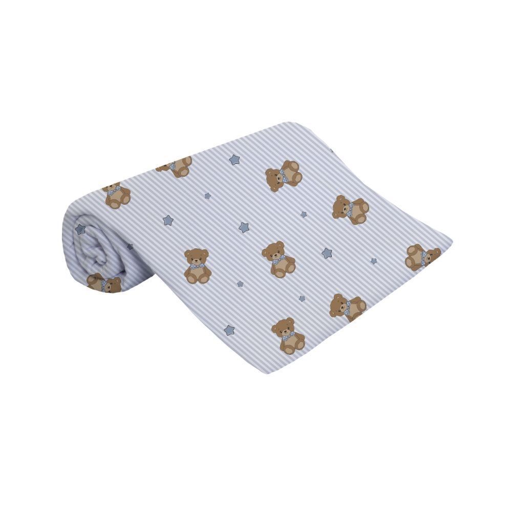 Lençol Infantil Avulso para Berço Havan Baby - Urso Azul