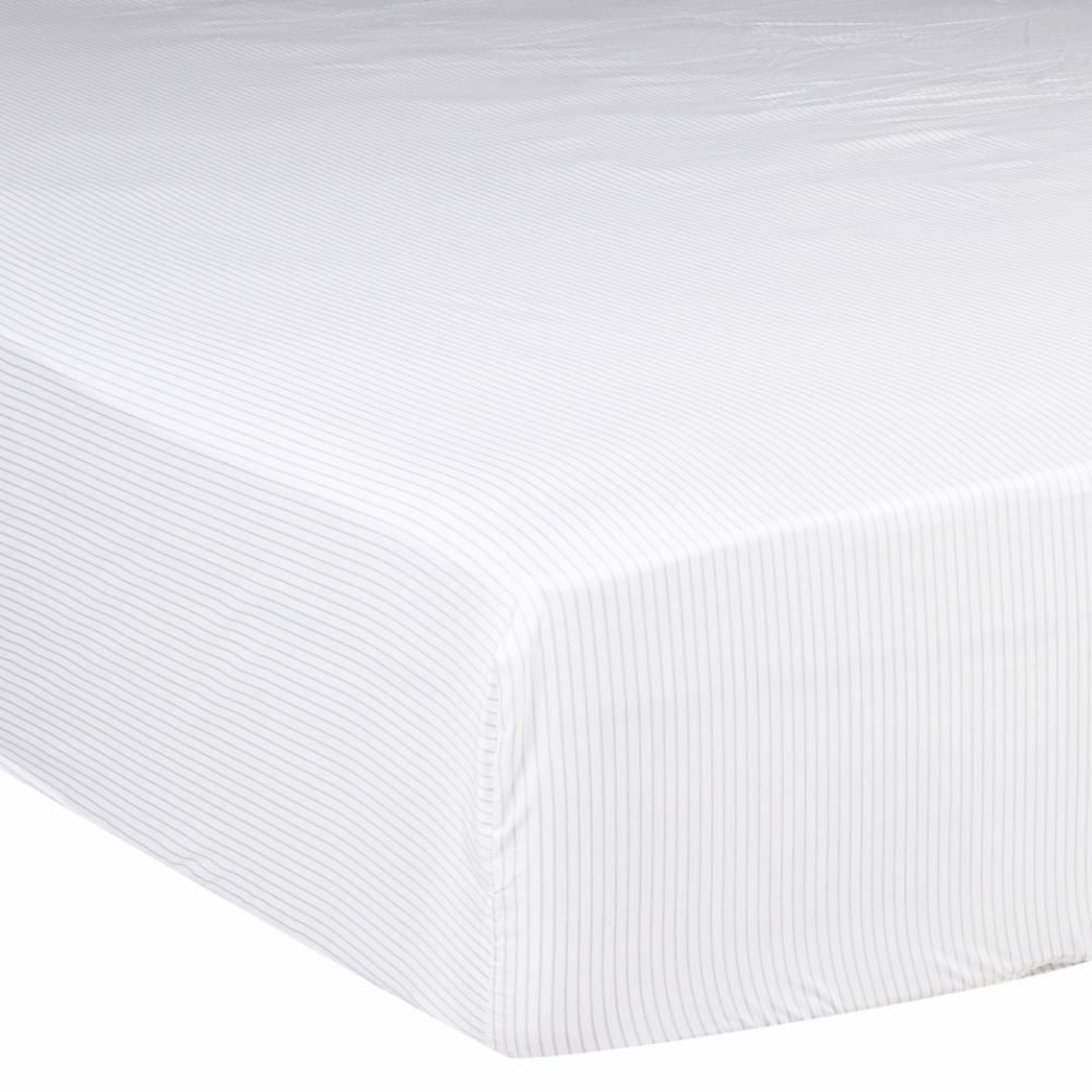 Lençol Avulso Queen Com Elástico 150 Fios Havan Casa - Dalila Listra Bege