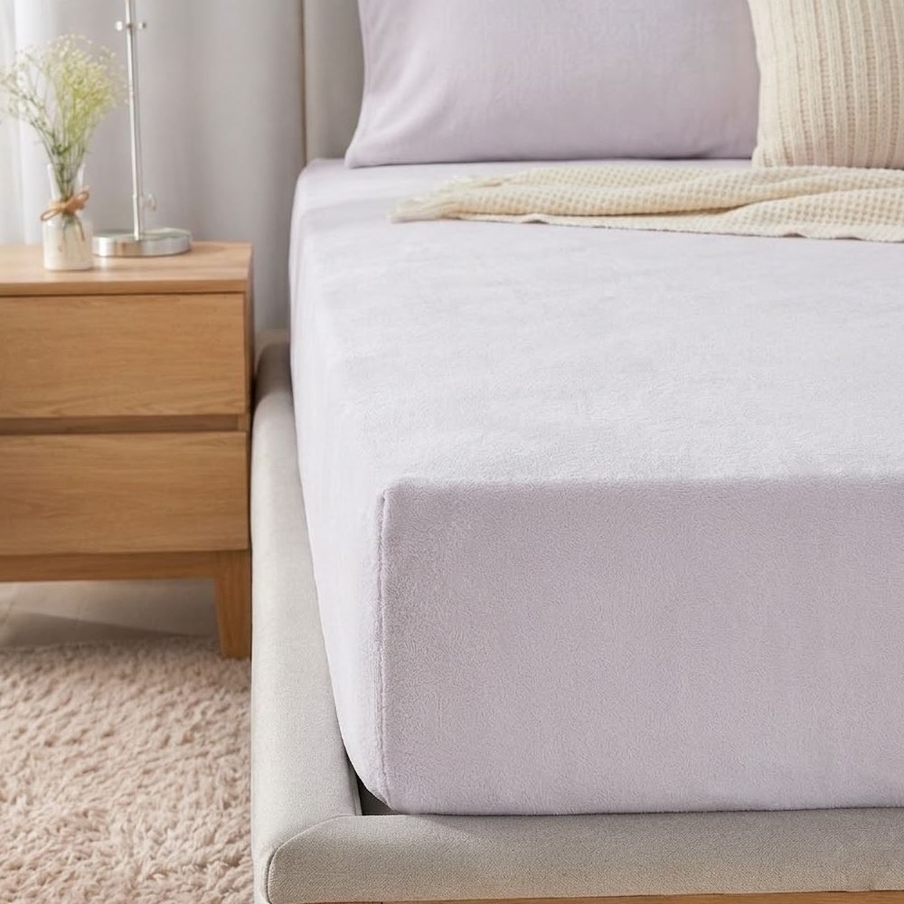 Lençol Avulso Queen com Elástico Plush Havan Casa - Cinza Lunar
