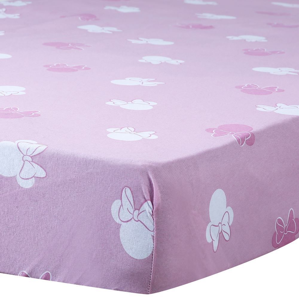 Lençol Avulso Com Elástico Solteiro Estampado Disney Portallar 1 Pç - Minnie