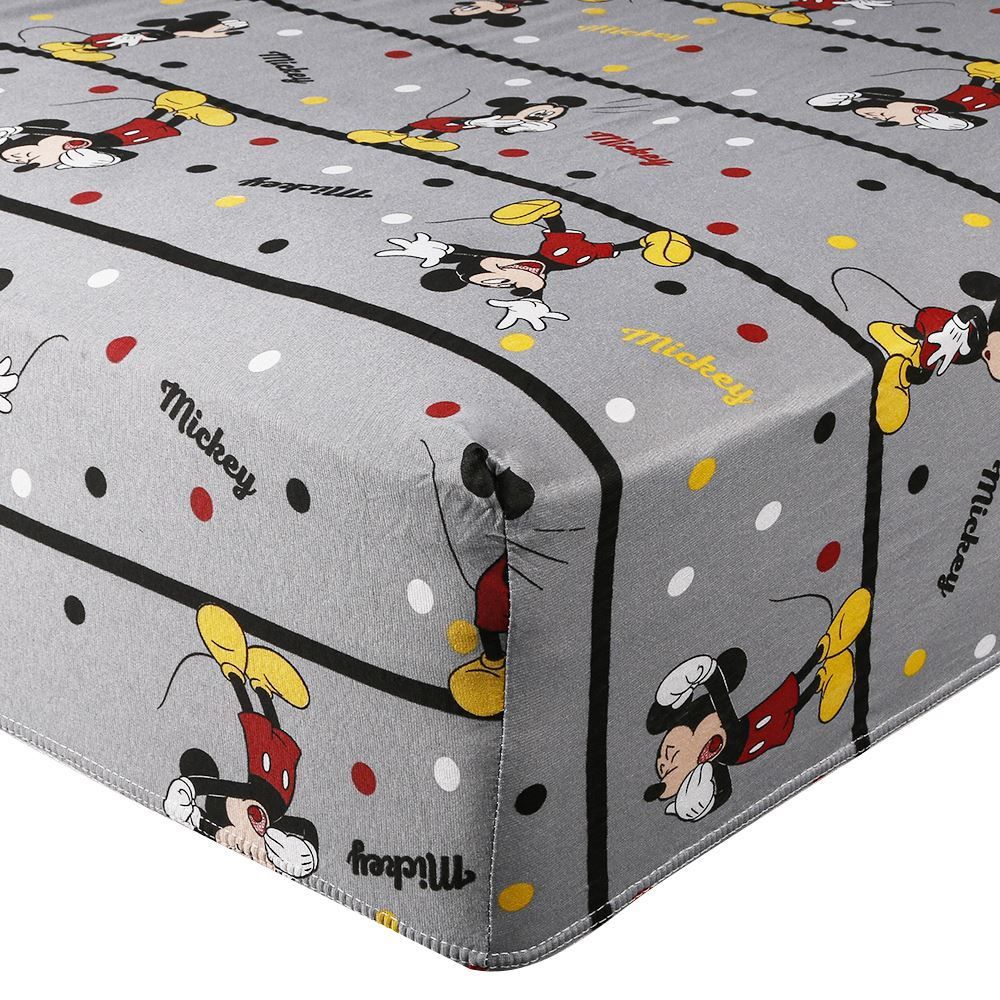 Lençol Avulso Com Elástico Solteiro Estampado Disney Portallar 1 Pç - Mickey Comics