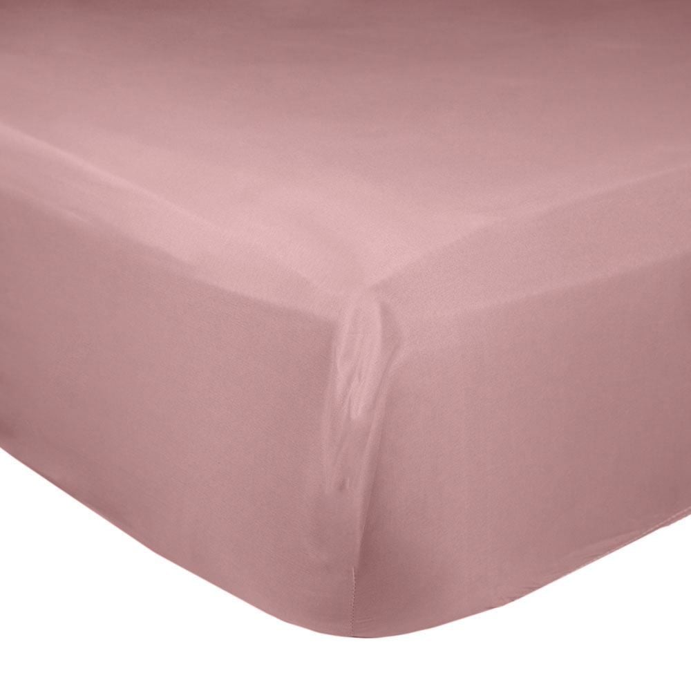 Lençol Casal Com Elástico 200 Fios Buona Fortuna - Rosa Velho