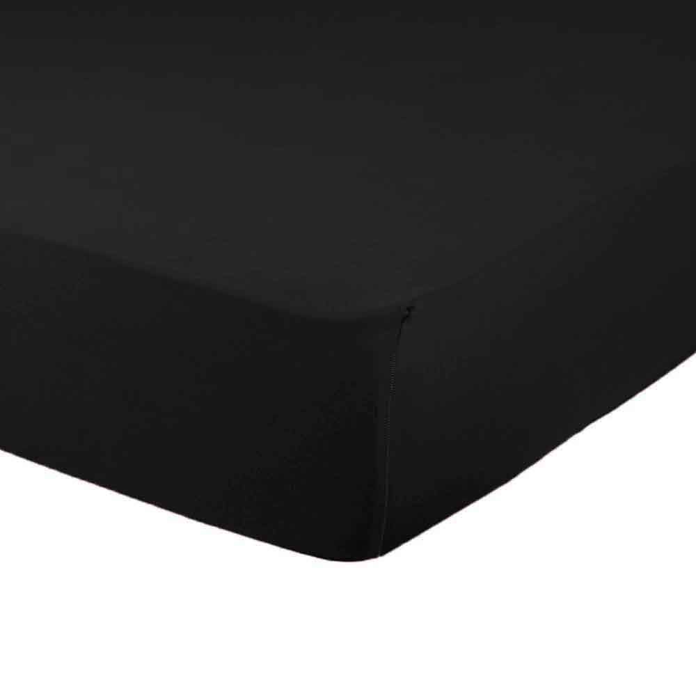 Lençol Com Elástico Casal Malha Yaris - Preto