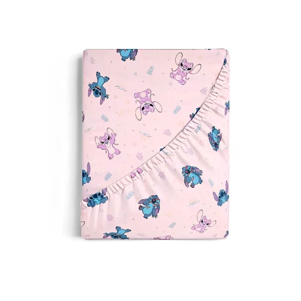 Lençol De Casal Infantil Com Elástico Disney By Hedrons - Stitch Love