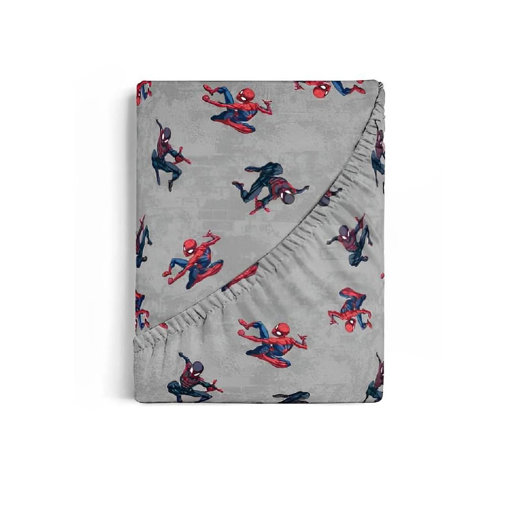 Lençol De Casal Infantil Com Elástico Disney By Hedrons - Homem Aranha Black