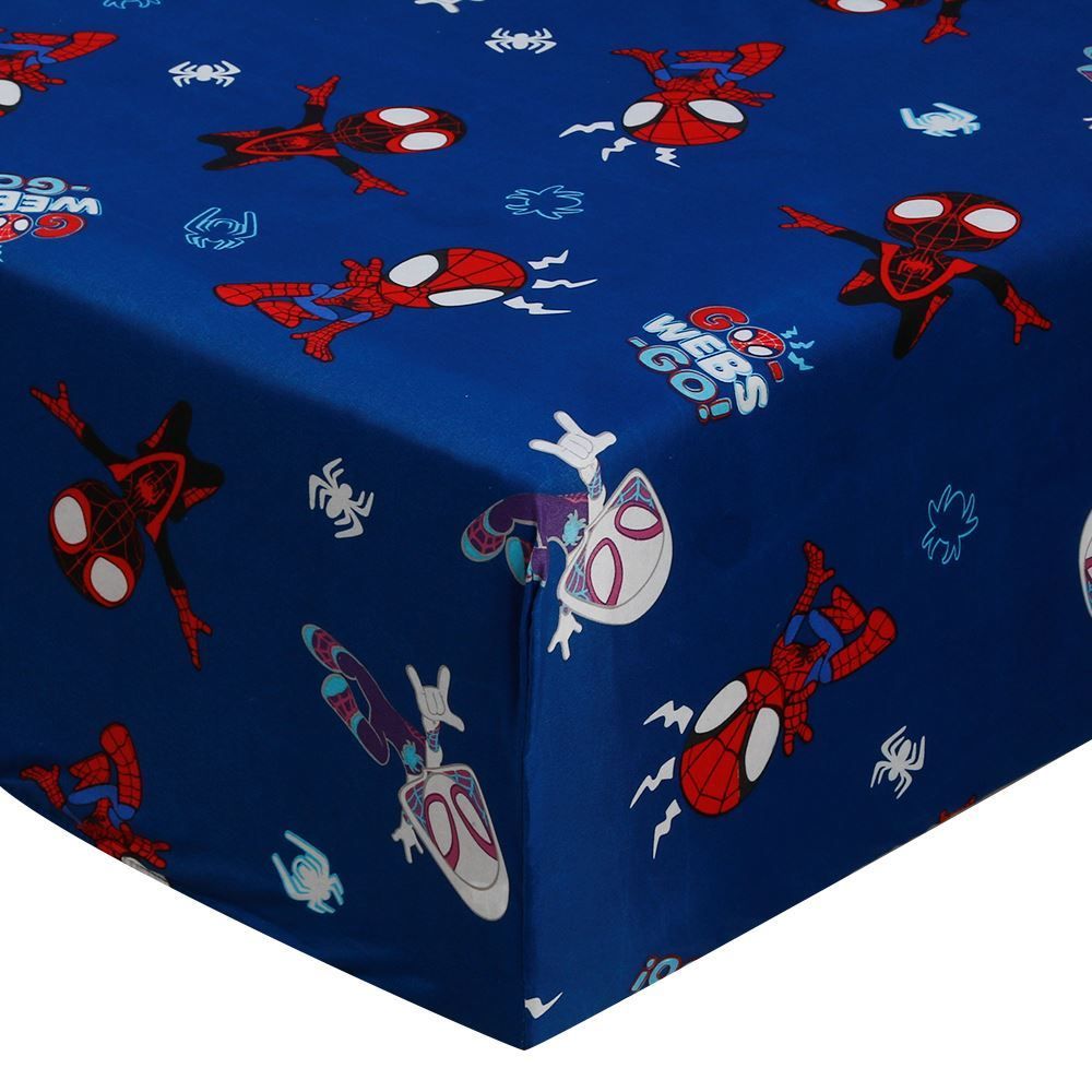 Lençol de Casal Infantil com Elástico Disney by Hedrons - Spidey Webs